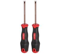 sourcing map 2pcs 2.6mm U-Type Screwdriver 7.09" Magnetic Screwdrivers 4.02" Heat-Treated S2 Alloy Steel with Ergonomic Handle for DIY Repairing, Red Brown