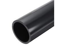 sourcing map 2Pcs 2.95 Inch PVC Rigid Tube Round Pipe 67.8mm ID 75mm OD 12" High Impact for Water Pipe, Aquarium, Fish Tank, Greenhouse Garden, Deep Grey