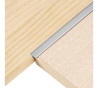 sourcing map 2Pcs 2.9ft x 0.39" T Molding Floor Transition Strips, Aluminium Alloy Vinyl Flooring Gap Trim for Joining Laminate Planks Tiles Floor Gaps, Gray