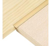 sourcing map 2Pcs 2.9ft x 0.47" T Molding Floor Transition Strips, Aluminium Alloy Vinyl Flooring Gap Trim for Joining Laminate Planks Tiles Floor Gaps, Gold
