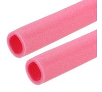 sourcing map 2pcs 2" ID Pipe Insulation Foam Tube, Foam Pipe Tubing Covers 2.76" OD Wrap Roll Bar Tubing 3.3FT Long - Heat Preservation for Handle Heat Water/Pipe Freeze Protection, Rose Red