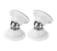 sourcing map 2Pcs 2" Magnetic Door Stoppers, Magnetic Doorstops for Wall and Floor Mounting, No Drilling Door Holder with Adhesive for RV Baggage Doors, Home, Office, White