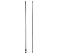 sourcing map 2pcs #2 Phillips Screwdriver Bit PH2 1/4" Hex Shank 12" (300mm) Long Magnetic S2 Steel Industrial Grade Screw Driver Bit Cross Head Electric Drill Bits 0.197" (5mm) Rod