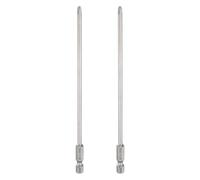 sourcing map 2pcs #2 Phillips Screwdriver Bit PH2 1/4" Hex Shank 6" (150mm) Long 4mm Rod Magnetic Cross Head Drill Bits S2 Steel Industrial Screw Driver Bit for Electric Power Tools, Gray