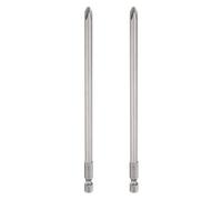 sourcing map 2pcs #2 Phillips Screwdriver Bit PH2 1/4" Hex Shank 6" (150mm) Long 6mm Rod Magnetic Cross Head Drill Bits S2 Steel Industrial Screw Driver Bit for Electric Power Tools, Gray