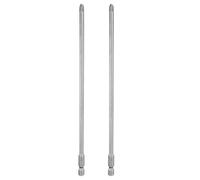 sourcing map 2pcs #2 Phillips Screwdriver Bit PH2 1/4" Hex Shank 8" (200mm) Long Magnetic S2 Steel Industrial Grade Screw Driver Bit Cross Head Electric Drill Bits 0.197" (5mm) Rod