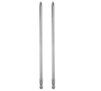 sourcing map 2pcs #2 Phillips Screwdriver Bit PH2 1/4" Hex Shank 8" (200mm) Long Magnetic S2 Steel Industrial Grade Screw Driver Bit Cross Head Electric Drill Bits 0.236" (6mm) Rod