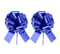 sourcing map 2pcs 20"/50cm Car Extra Giant Large Pull Bow Christmas Metallic Gift Wrapping Bows Ribbon for Wedding Car Baskets Presents Big Gift Bow, Blue