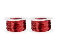 sourcing map 2pcs 20 Gauge Aluminum Craft Wire 0.8mm 98.5ft Flexible Bendable Anodized Metal Jewelry Sculpting Wire for Jewelry Making Modelling Craft DIY, Red