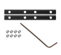 sourcing map 2pcs 20 Series Straight Line Connector 4 Inch with M5 Mounting Screws and Wrench Corner Bracket for T/V Slot 2020 Series Carbon Steel Extrusion Profile, Black