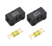 sourcing map 2pcs 200A 125V ANL Fuse Holder Kit, 20A Fuse Inline Block Box for Automotive Marine Audio Video Electronic System