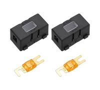 sourcing map 2pcs 200A 125V ANL Fuse Holder Kit, 40A Fuse Inline Block Box for Automotive Marine Audio Video Electronic System