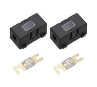 sourcing map 2pcs 200A 125V ANL Fuse Holder Kit, 80A Fuse Inline Block Box for Automotive Marine Audio Video Electronic System