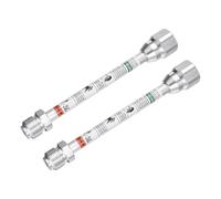 sourcing map 2pcs 20cm/8" Airless Paint Spray Gun Tip Extension Pole Rod Painting Aluminum Alloy Anti-Corrosion Airless Paint Sprayer Extension Silver Tone
