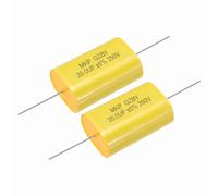 sourcing map 2Pcs 20uF Frequency Divider Capacitor, 250V Audio Speaker Crossover Non-Polarity Polypropylene MKP Film Capacitor