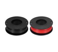 sourcing map 2pcs 22 AWG Silicone Electrical Wire Spool, 22 Gauge 6.1m/20ft Electrical Wires, 600V 200C Tinned Copper Stranded High Temp Battery Wire for Automotive, RV Inverter - Red & Black