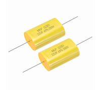 sourcing map 2Pcs 22uF Frequency Divider Capacitor, 250V Audio Speaker Crossover Non-Polarity Polypropylene MKP Film Capacitor
