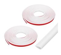 sourcing map 2Pcs 24.6 ft Weather Stripping, Silicone Self-Adhesive Door Seal Strip Fire Smoke Seal for Exterior Door Frame Windows Shower Glass Gap, White