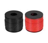 sourcing map 2pcs 24 AWG Silicone Electrical Wire Spool, 24 Gauge 76.2m/250ft Electrical Wires, 600V 200C Tinned Copper Stranded High Temp Battery Wire for Automotive, RV Inverter - Red & Black