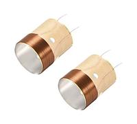 sourcing map 2pcs 25.5mm 1" Woofer Voice Coil Dual Layers Round Copper Wire Bass Speaker Audio Repair Parts