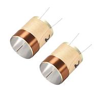 sourcing map 2pcs 25.5mm 1" Woofer Voice Coil Dual Layers Round Copper Wire Bass Speaker Audio Replace Parts