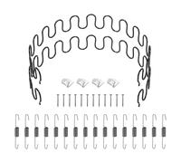 sourcing map 2Pcs 25.6" Upholstery Spring Replacement Kit, Carbon Steel Sagging Cushions Repair Kit Arch Spring with Balance Hooks, S Spring Clips, Screws for Sofa Recliner Chair, Black