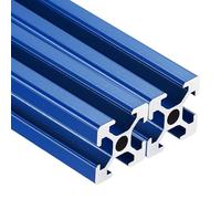 sourcing map 2Pcs 250mm 2020 Aluminum Extrusion Profile, European Standard Anodized Linear Rail for 3D Printer Part, CNC Machine, Linear Rail Guide, Blue