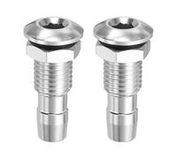 sourcing map 2Pcs 25mm M8 RC Boat Water Nipple Water Outlet Nozzle Aluminium Alloy Cooling Tube Extension for RC Boat Motor Cooling System Kit Silver
