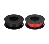 sourcing map 2pcs 26 AWG Silicone Electrical Wire Spool, 26 Gauge 4.6m/15ft Electrical Wires, 600V 200C Tinned Copper Stranded High Temp Battery Wire for Automotive, RV Inverter - Red & Black