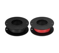 sourcing map 2pcs 28 AWG Silicone Electrical Wire Spool, 28 Gauge 4.6m/15ft Electrical Wires, 600V 200C Tinned Copper Stranded High Temp Battery Wire for Automotive, RV Inverter - Red & Black