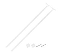 sourcing map 2Pcs 29"-53" Draw Rod for Cordless Blinds, Telescopic Rod to Pull Window Shades Up and Down, Clothes Hanger Hook Pole, Aluminum Alloy Blinds Tilt Wand for Roller Shades, White