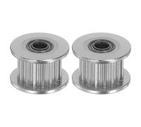 sourcing map 2pcs 2GT Idler Pulley 16 Teeth 3mm Bore 13mm Dia. Aluminum Timing Belt for 6mm Width Belt 3D Printer CNC Machine Accessories, Silver Tone