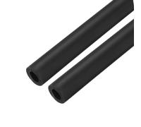 sourcing map 2pcs 2m/6.6ft Pipe Insulation Tube 1/2 inch(13mm) ID 23mm OD Foam Tubing for Handle Grip Support, Black