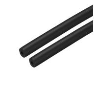sourcing map 2pcs 2m/6.6ft Pipe Insulation Tube 1/4 inch(6mm) ID 16mm OD Foam Tubing for Handle Grip Support, Black