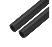 sourcing map 2pcs 2m/6.6ft Pipe Insulation Tube 20mm ID 30mm OD Foam Tubing for Handle Grip Support, Black