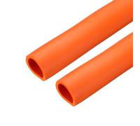sourcing map 2pcs 2m/6.6ft Pipe Insulation Tube 36mm ID 48mm OD Foam Tubing for Handle Grip Support, Orange
