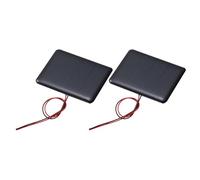 sourcing map 2Pcs 2V 0.24W 120mA Mini Solar Panels, Small Polycrystalline Solar Cell Panel with Cable for DIY Electric Toy Materials Kits Charger