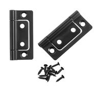 sourcing map 2Pcs 2x1 Inch Door Hinges Non-Mortise No Noise Bifold Door Hinges Plating for Cabinet Furniture Window Wardrobe with Screws, Dark
