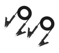 sourcing map 2pcs 3.28ft Alligator Clip Test Leads, 15A Dual Alligator Clips with Wires for Multimeter Jumper Wire Industry Car Battery, Black