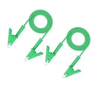 sourcing map 2pcs 3.28ft Alligator Clip Test Leads, 15A Dual Alligator Clips with Wires for Multimeter Jumper Wire Industry Car Battery, Green