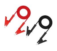 sourcing map 2pcs 3.28ft Alligator Clip Test Leads, 15A Dual Alligator Clips with Wires for Multimeter Jumper Wire Industry Car Battery, Red & Black