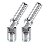 sourcing map 2pcs 3/8" Drive Universal Joint Socket 9mm CR-V Metric 6-Point Rotation Swivel Flex Socket