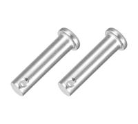 sourcing map 2Pcs 3/8" x 1-9/16" Single Hole Clevis Pins, 304 Stainless Steel Flat Head Clevis Pins Hitch Pin for Trailer Latch, Mechanics Repair, Furniture Installation, Industrial Equipment