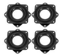 sourcing map 2Pcs 3" Bar Stool Swivel Replacement, 360° Rotation Lazy Susan Turntable, Square Ball Bearing Seat Swivel Base Mount Plate for Recliner Chair or Table, Black (72x8mm)