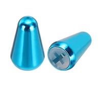 sourcing map 2Pcs 3 Way 5 Way Guitar Toggle Switch Tip, Brass Cross-Slot Push-in 4.5mm/0.18" Toggle Pickup Switch Knob Tip for ST TL Electric Guitar Replacement Parts, Blue