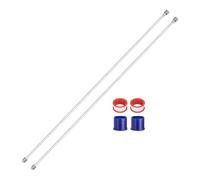 sourcing map 2pcs 30"/75cm Airless Paint Spray Gun Tip Extension Pole Rod Painting Aluminum Alloy Light Airless Paint Sprayer Extension, Silver