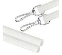 sourcing map 2Pcs 30" Acrylic Drapery Wand, Invisible Curtain Pull Rod with Hook, Universal Tilt Wand Replacement Part for High Hanging Curtain Opening-Closing, Clear