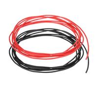 sourcing map 2pcs 30 AWG Silicone Electrical Wire, 30 Gauge 3m/10ft Electrical Wires, 600V 200C Tinned Copper Stranded High Temp Battery Wire for Automotive, Motor, RV Inverter - Red & Black