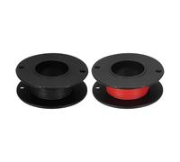 sourcing map 2pcs 30 AWG Silicone Electrical Wire Spool, 30 Gauge 4.6m/15ft Electrical Wires, 600V 200C Tinned Copper Stranded High Temp Battery Wire for Automotive, RV Inverter - Red & Black