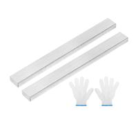 sourcing map 2Pcs 304 Stainless Steel Flat Bar, 5mm x 10mm x 100mm Metal Strips Brushed Finish Trim Strips Sheet for Fabrication, Welding, Engineering, Kitchen DIY Craft Making